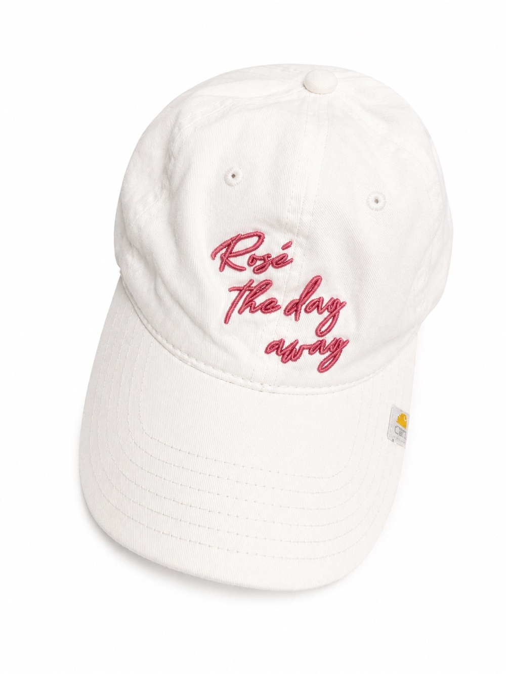NWT Women’s C&C California “Rosé The Day Away “White Pink Embroidered Hat